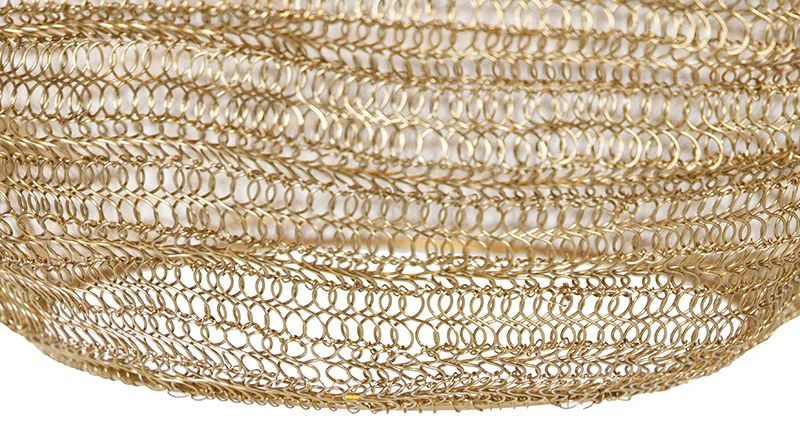 Candeeiro de suspensão oriental dourado 45 cm - Nidum L Oriental