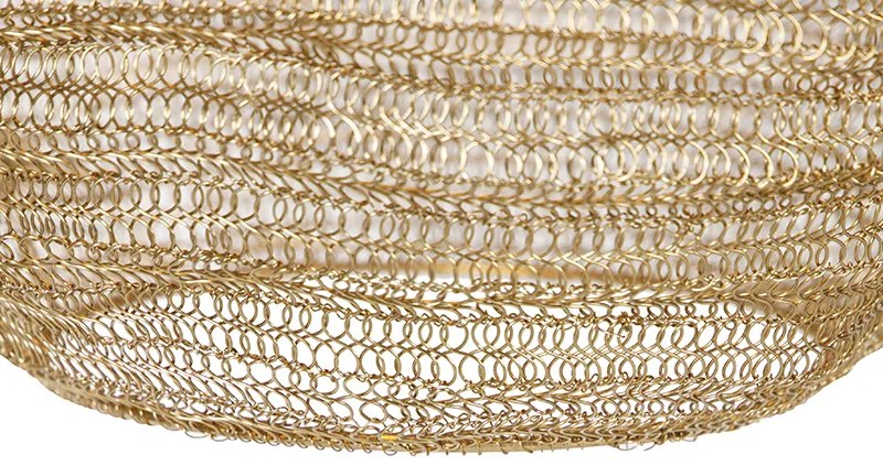 Candeeiro suspenso oriental dourado 45cm - NIDUM Oriental