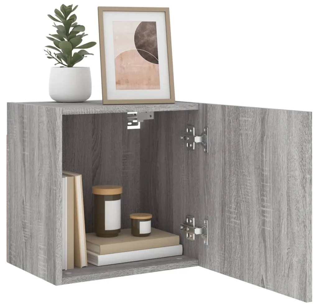 Móveis parede TV 2pcs 40,5x30x40 cm deriv. madeira cinza sonoma