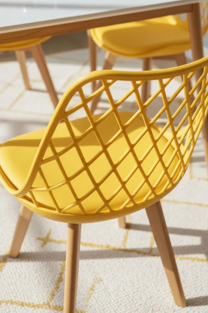 Pack 4 Cadeiras Mima - Amarelo