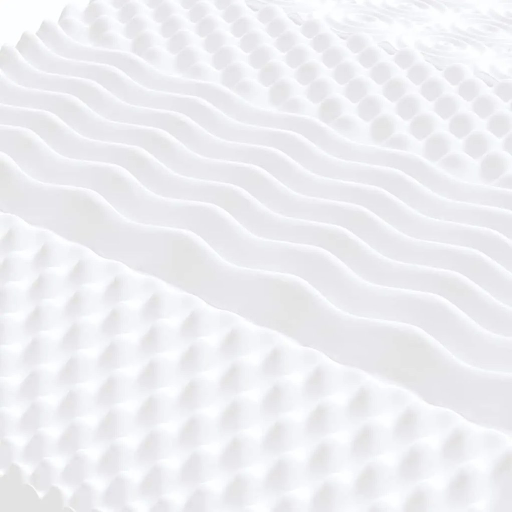 Colchão de espuma 120x210 cm 7 zonas dureza 20 ILD branco
