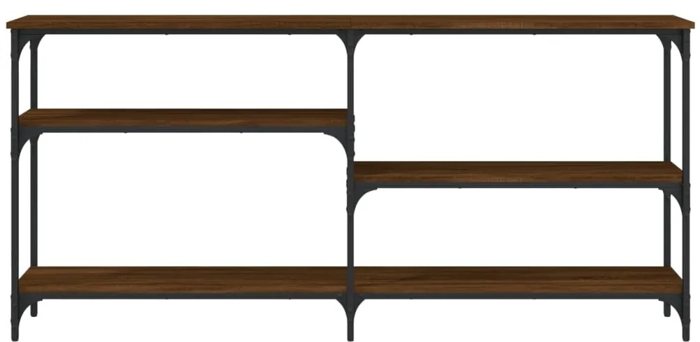 Mesa consola 160x29x75 cm derivados madeira carvalho castanho