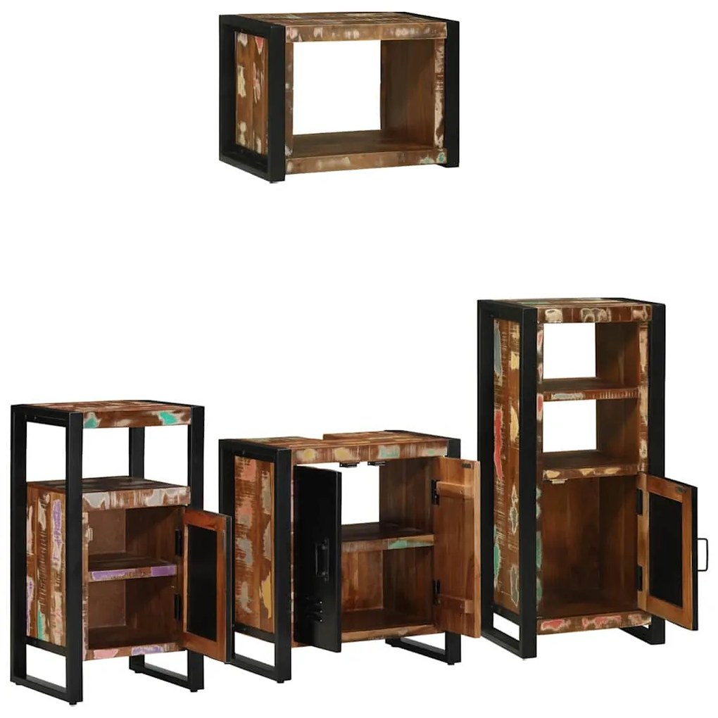 Conjunto de Móveis para Banheiro com prateleira com armazenamento com