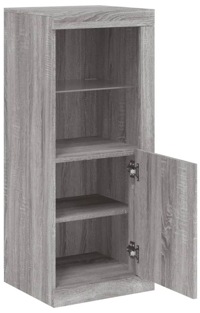 Aparador com luzes LED 41x37x100 cm cinzento sonoma