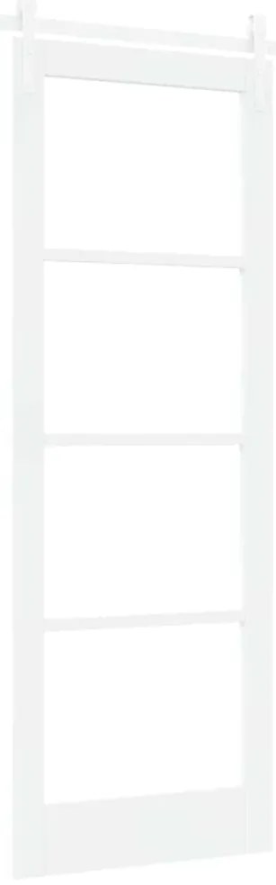 Porta Deslizante com Conjunto de Ferragens 'ORKDAL'Branco Madeira Sóli
