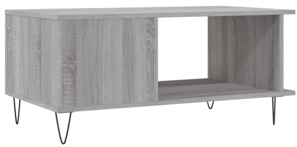 Mesa de centro 90x50x40 cm derivados de madeira cinzento sonoma