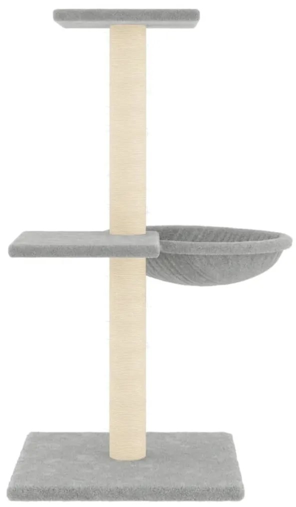 Árvore p/ gatos c/ postes arranhadores 72 cm cinzento-claro