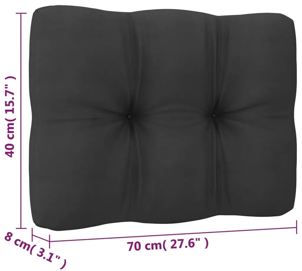 6 pcs conjunto lounge de jardim com almofadões pinho maciço