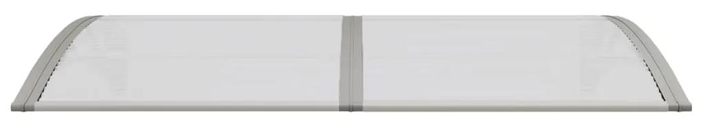 Toldo de porta cinzento 150x80 cm policarbonato