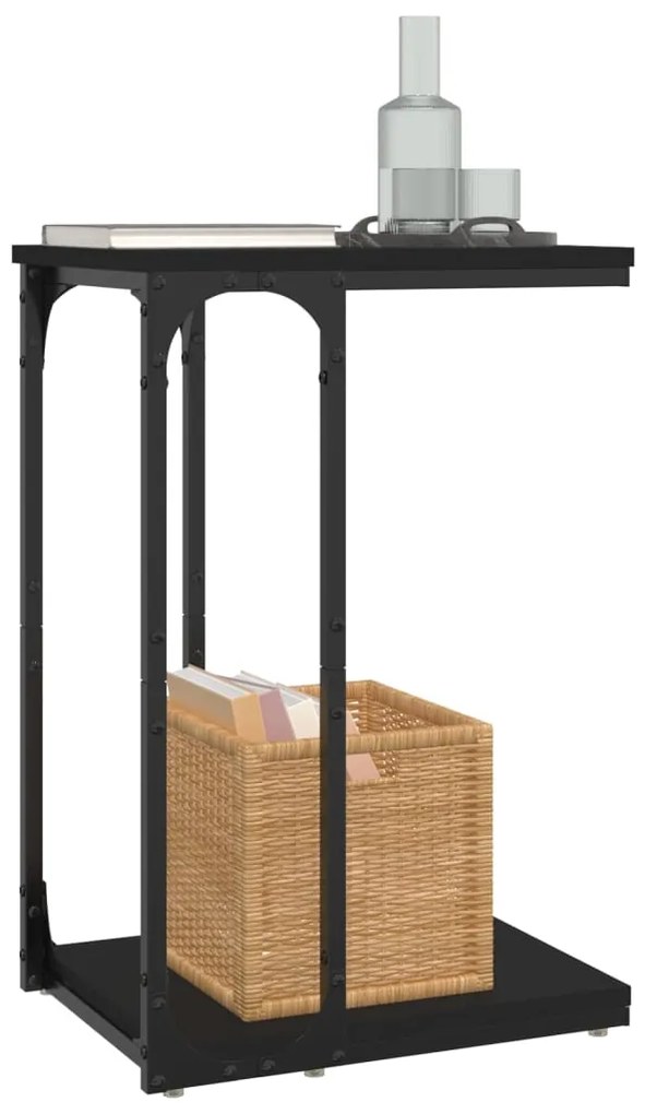Mesa de apoio 40x30x60 cm derivados de madeira preto