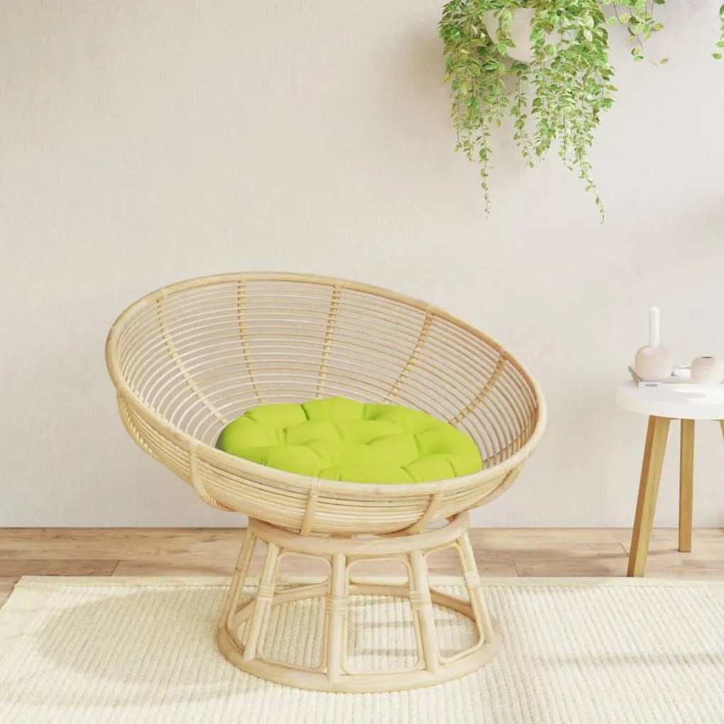 vidaXL Almofadão redondo Ø 60 x11 cm tecido oxford verde brilhante