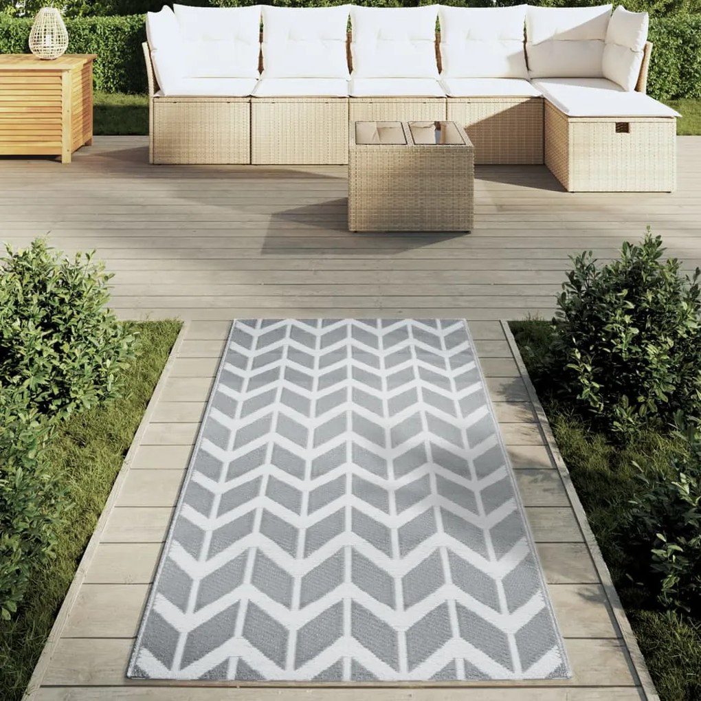 Tapete de exterior 80x150 cm ARAKIL PP cinzento