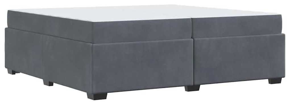 Estrutura da Cama Outros Cinzento escuro 200 x 200 cm Veludo
