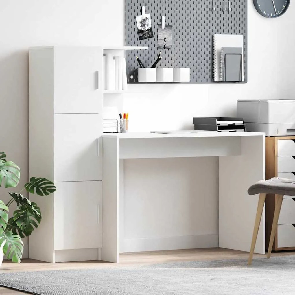 vidaXL Mesa com Armazenamento com porta 2 pcs Branco 102 x 50 x 124 cm