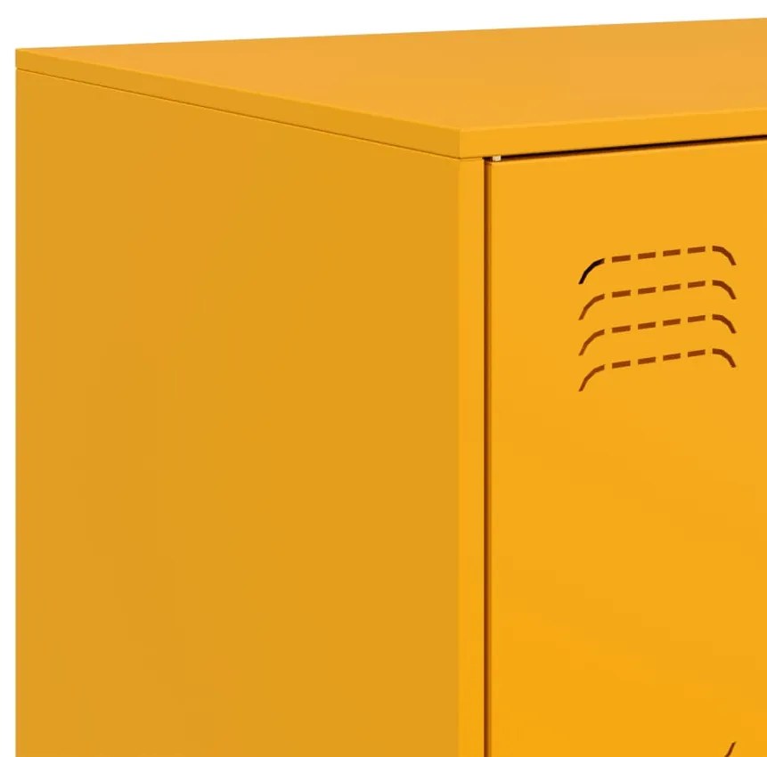 Aparador 99x39x73 cm aço amarelo mostarda
