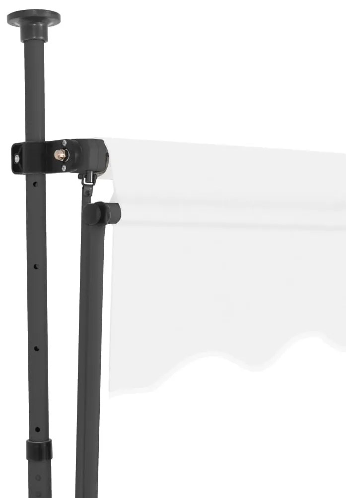 Toldo retrátil manual com LED 250 cm creme