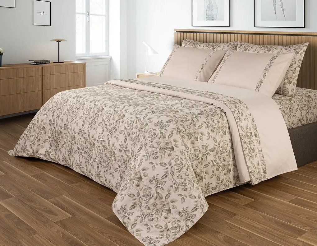 Cama 200x200 - Jogo de lençóis algodão penteado cetim 300 fios: Taupe 1 lençol capa ajustable 200x200+30 cm + 1 lençol superior 280x290 cm + (2) Fronhas 50x70 cm