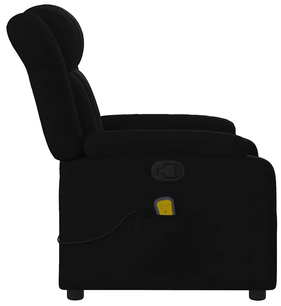 Poltrona de massagens reclinável tecido preto