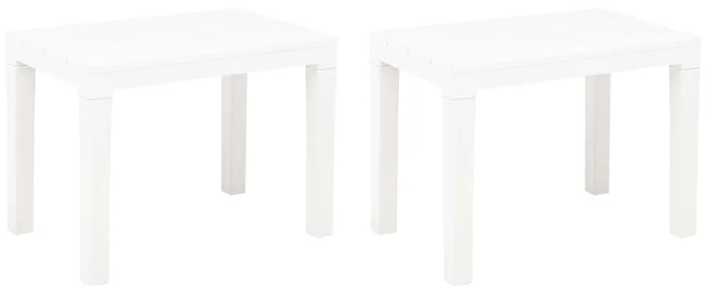 vidaXL Bancos de jardim 2 pcs plástico branco