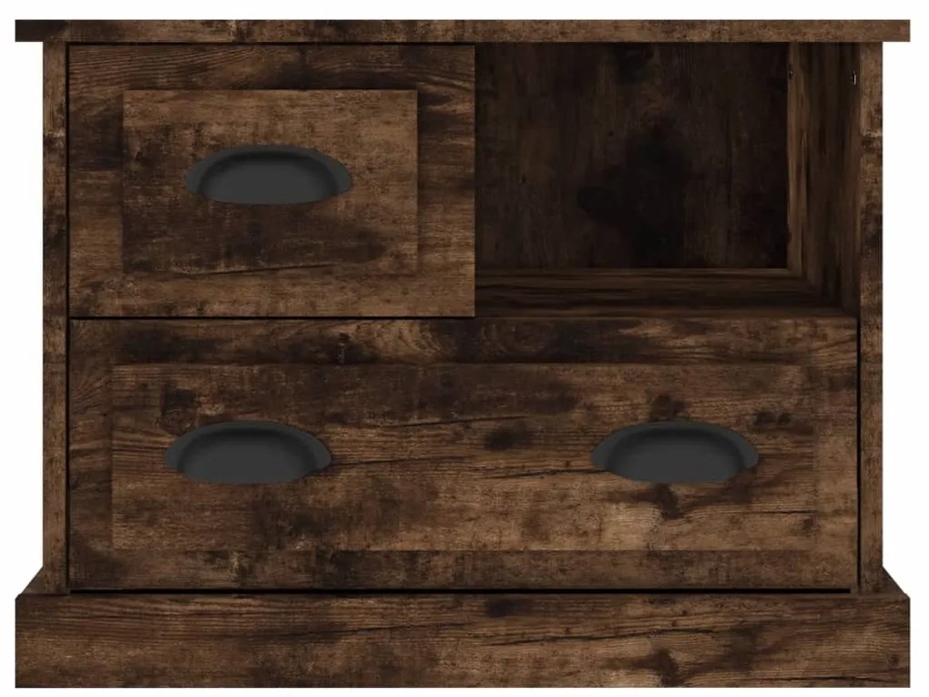 Mesa de cabeceira 60x39x45 cm cor carvalho fumado