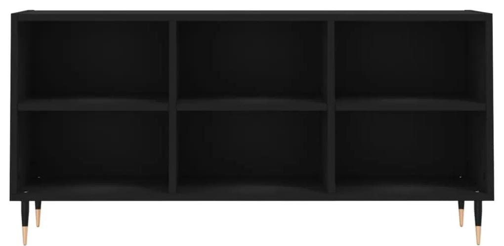 Armário de TV 103,5x30x50 cm derivados de madeira preto