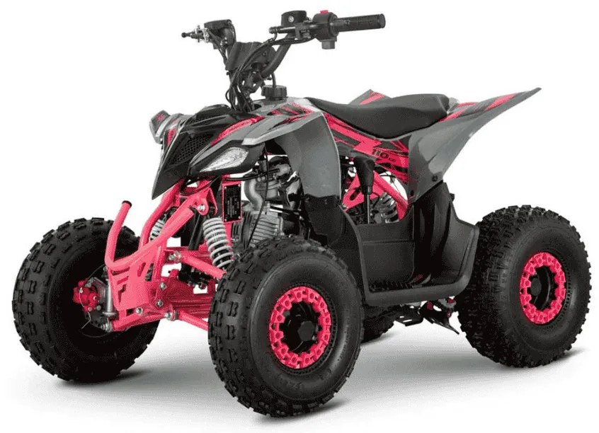 MINI MOTO 4 GASOLINA PARA CRIANÇAS  velocidade até 50Km/h C/Limitador 110cc Roan Ratte R6 Automática Rosa