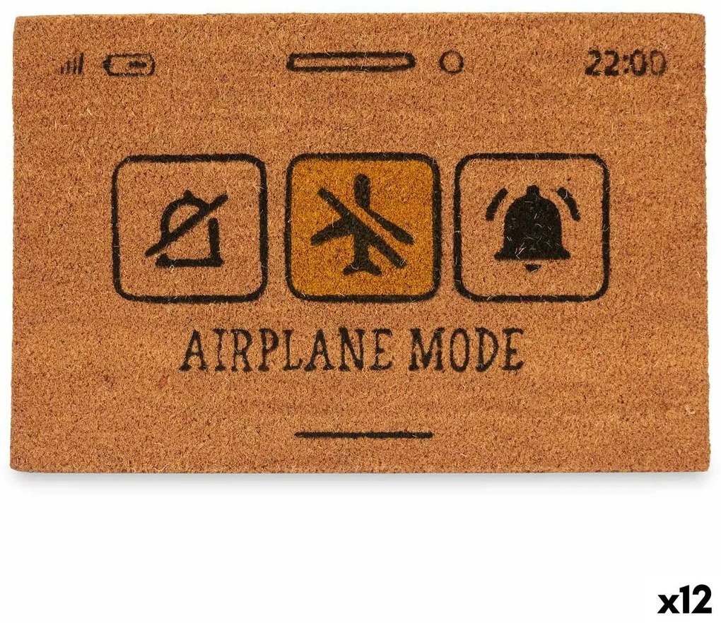 Tapete Airplane Mode Amarelo Natural 60 x 1 x 40 cm (12 Unidades)