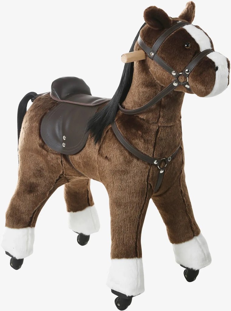 Cavalo com rodas, em madeira FSC® marrom