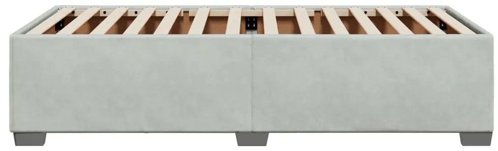 Estrutura de cama sem colchão 80x200 cm veludo cinzento-claro