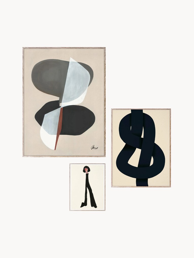 Pósteres Artwall No. 10 com moldura, conjunto de 3