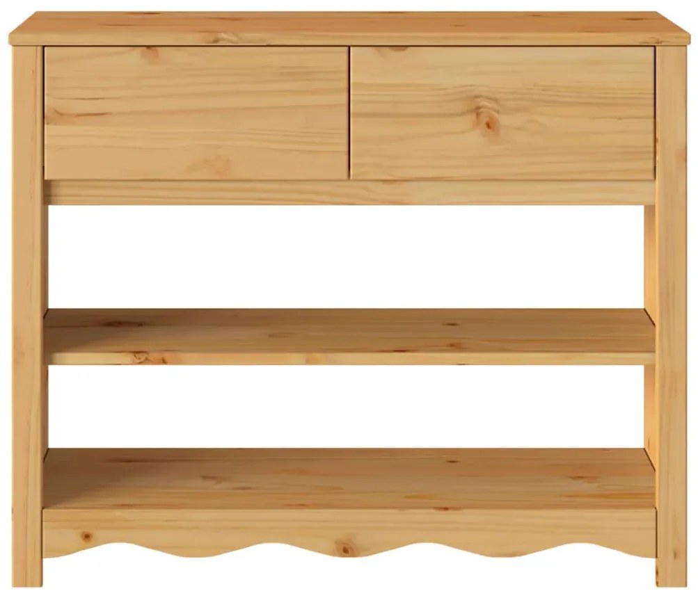 Mesa de Consola vidaXL "DRAMMEN" 89,5x37x73 cm Madeira Sólida de Pinhe