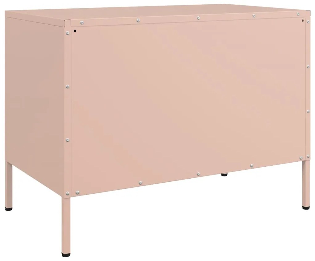 Móveis de TV 2 pcs 68x39x50,5 cm aço rosa