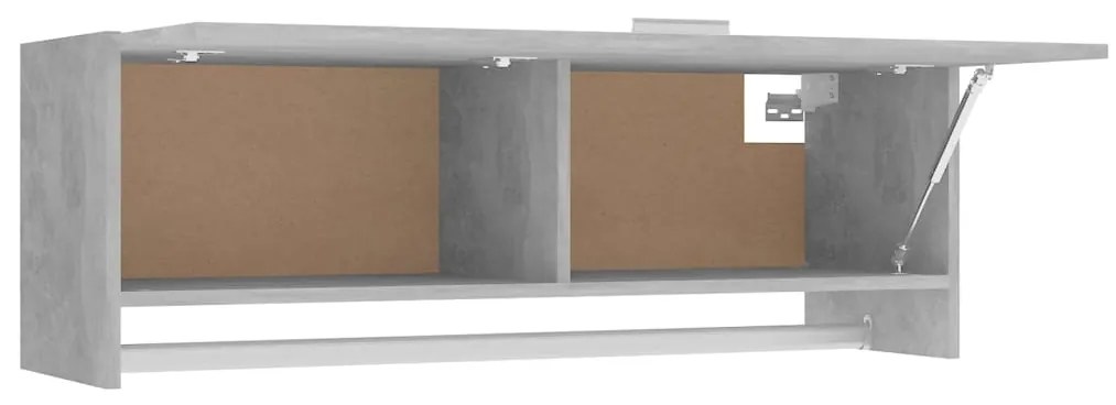 Roupeiro 100x32,5x35 cm derivados de madeira cinzento cimento