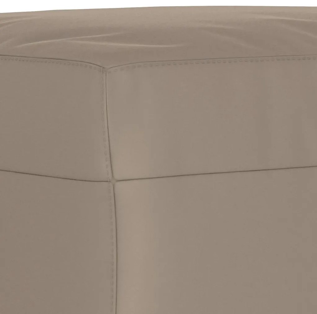 3 pcs conjunto sofás c/ almofadões microfibra cinza-acastanhado
