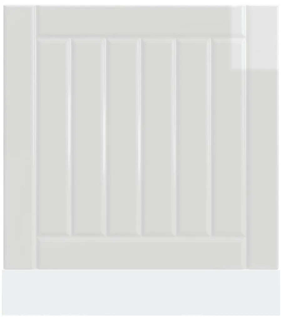 Painel máquina lavar louça derivados madeira branco brilhante