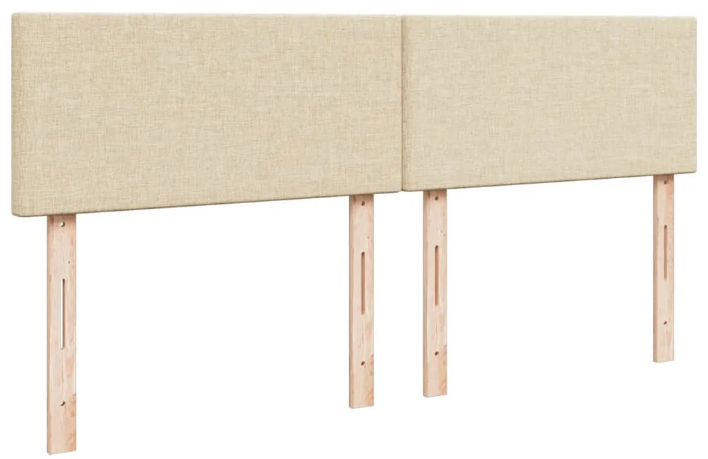 Cama com molas/colchão 180x200 cm tecido cor creme