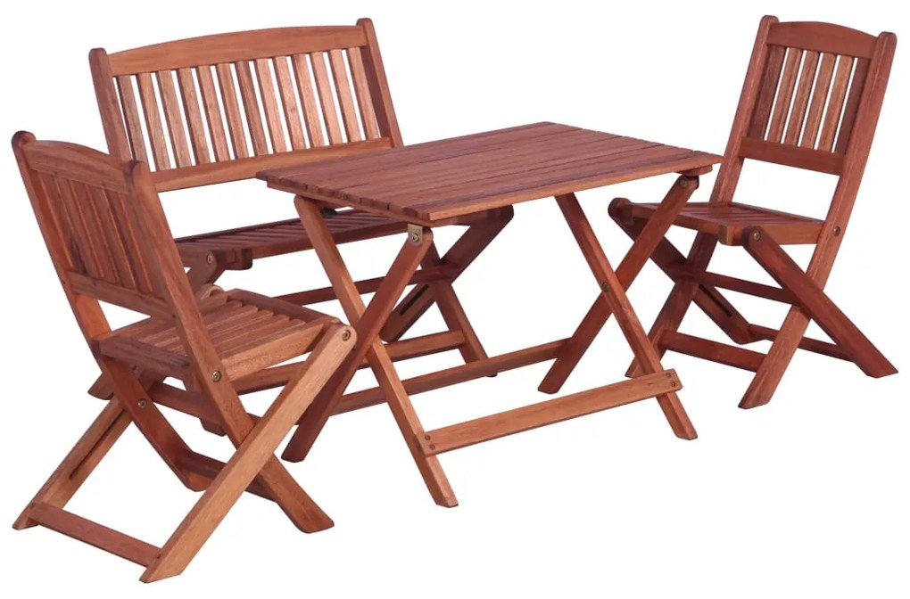 vidaXL Conjunto jantar ext. infantil 4 pcs madeira de eucalipto maciça