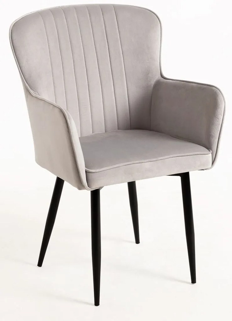 Pack 6 Cadeiras Dalye Veludo - Cinza