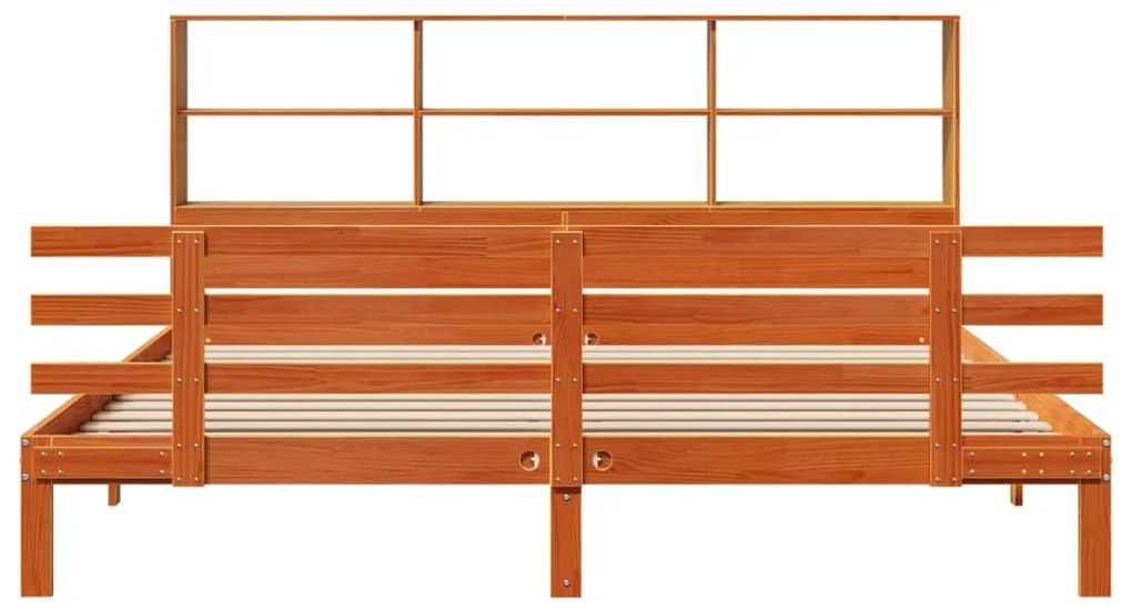 Cama com estante sem colchão 180x200 cm pinho maciço