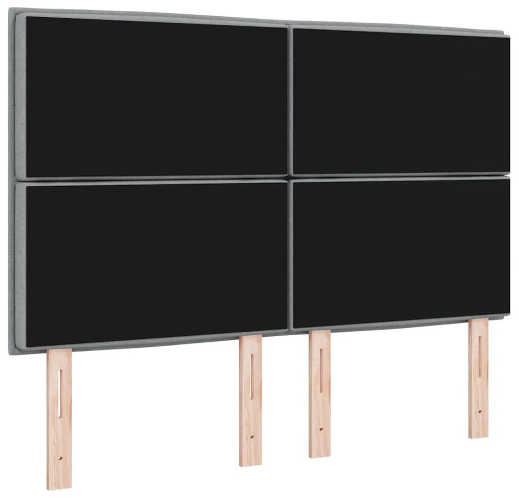 Cabeceira Design Linhas Cinza Claro 140 cm Tecido