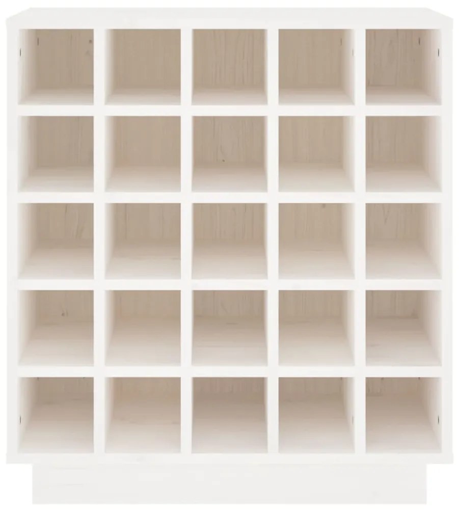 Garrafeira 55,5x34x61 cm madeira de pinho maciça branco
