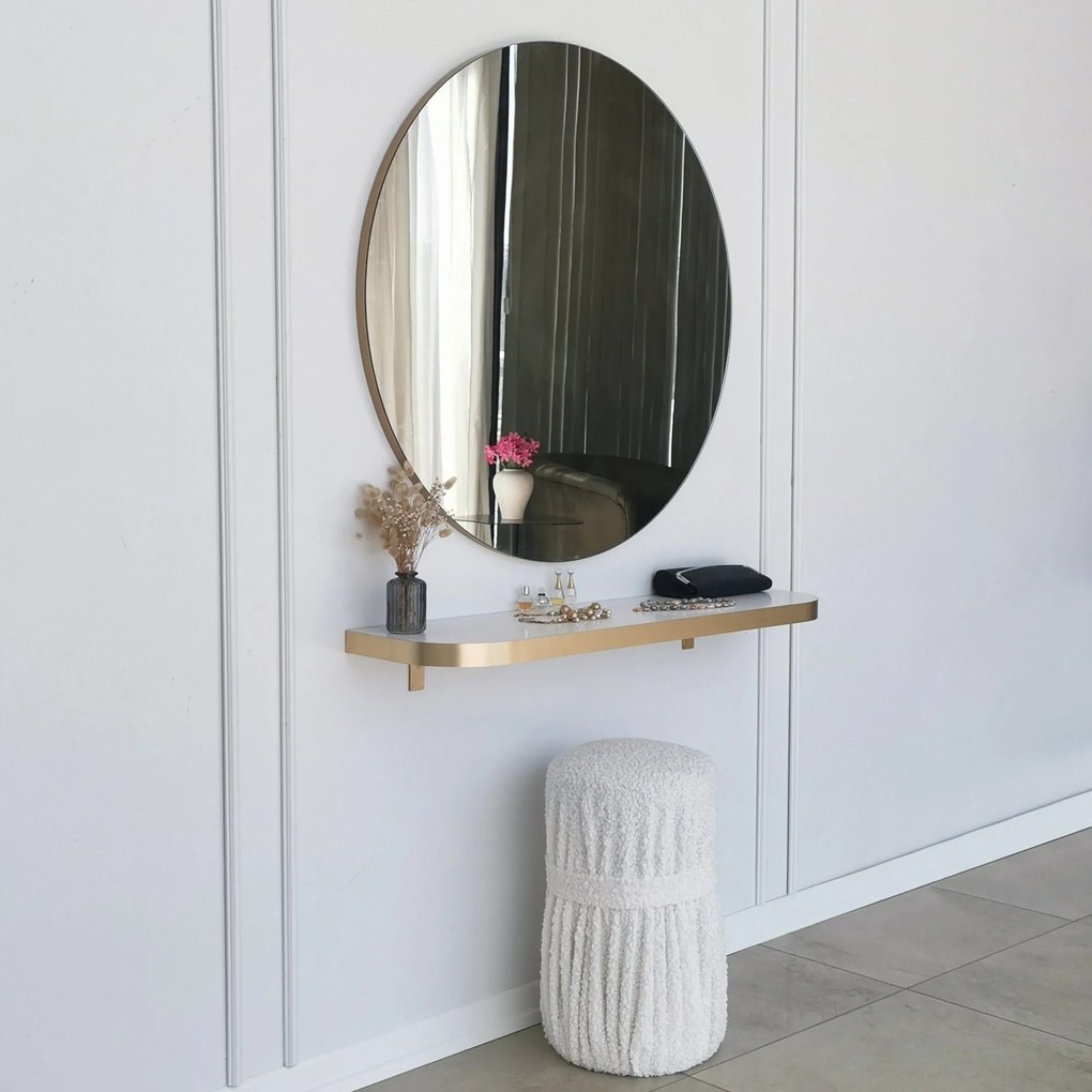 Espelho Gold – Dourado – Diâmetro 90 cm