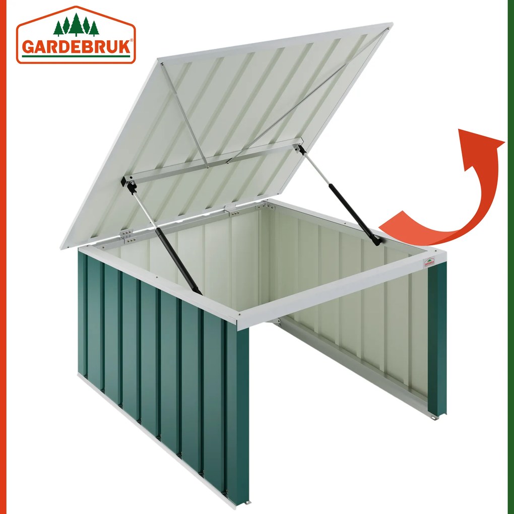 Garagem cortador de relva Metal 89x90x54cm Verde