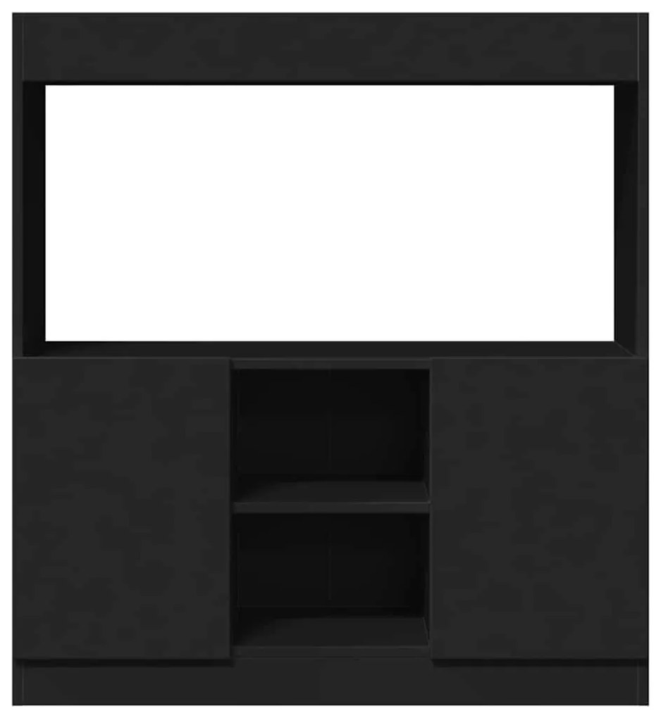 Armário alto 92x33x100 cm derivados de madeira preto