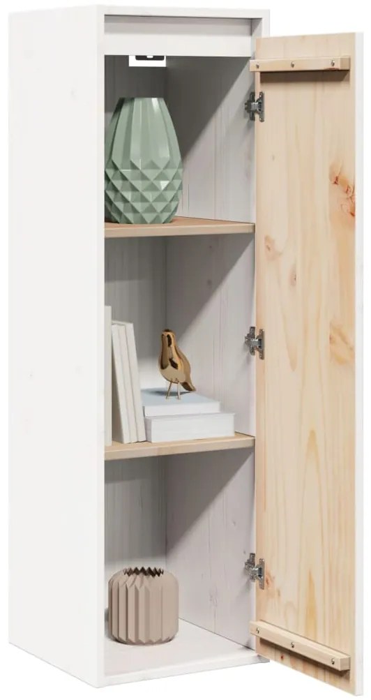 Armários de parede 2 pcs 30x30x100 cm pinho maciço branco