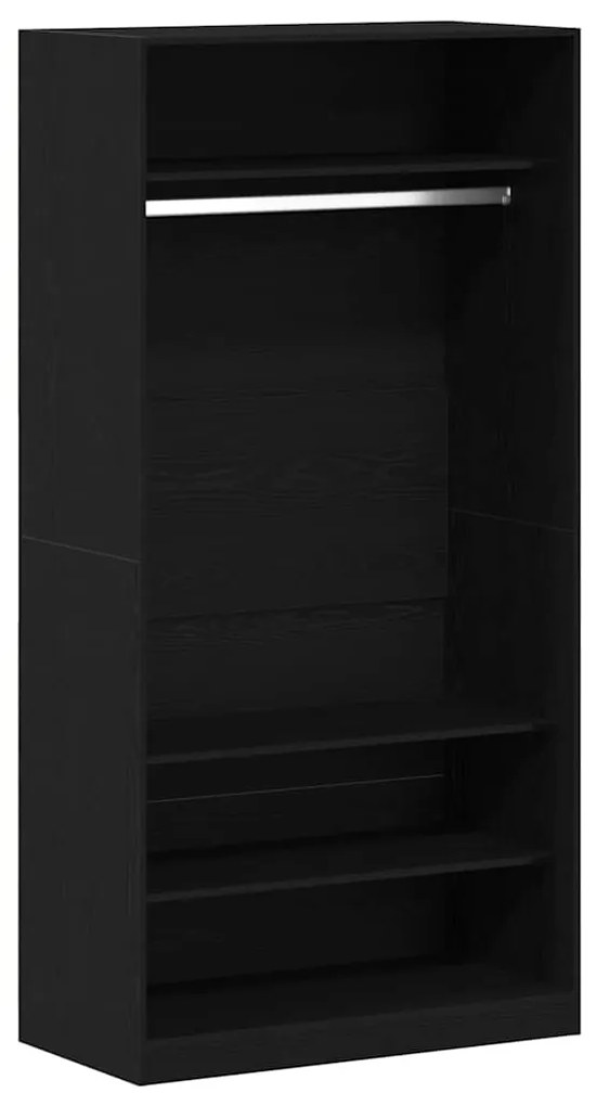 Armário de Carvalho Preto 100 x 50 x 200 cm - Feito de madeira engenhe