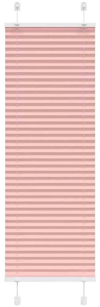 vidaXL Rosa Plissada Cega 50x100 cm Largura Tecido 49,4 cm Poliéster