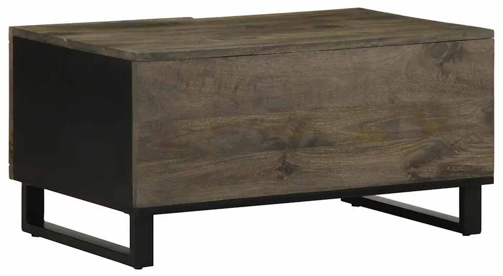 Mesa de centro 80x50x40 cm madeira de mangueira maciça preto