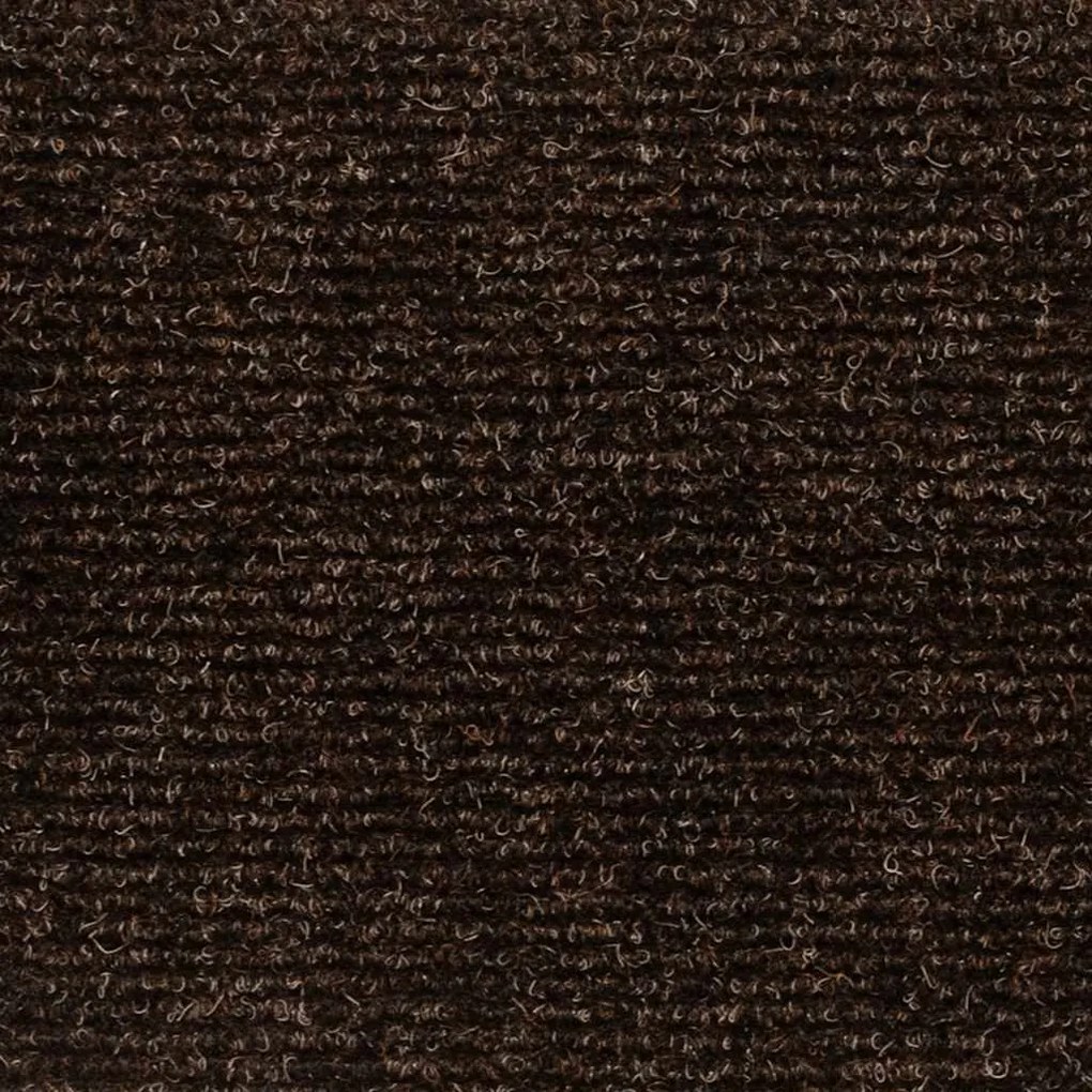 Tapetes de escada adesivos 30 pcs 76x20 cm retangular castanho