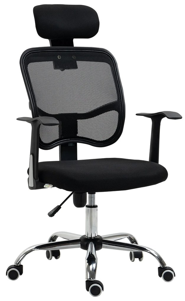 Vinsetto Cadeira de Escritório Giratória Ergonômica Altura Ajustável Inclinação Apoio Cabeça Suporte Lombar Conforto | Aosom Portugal